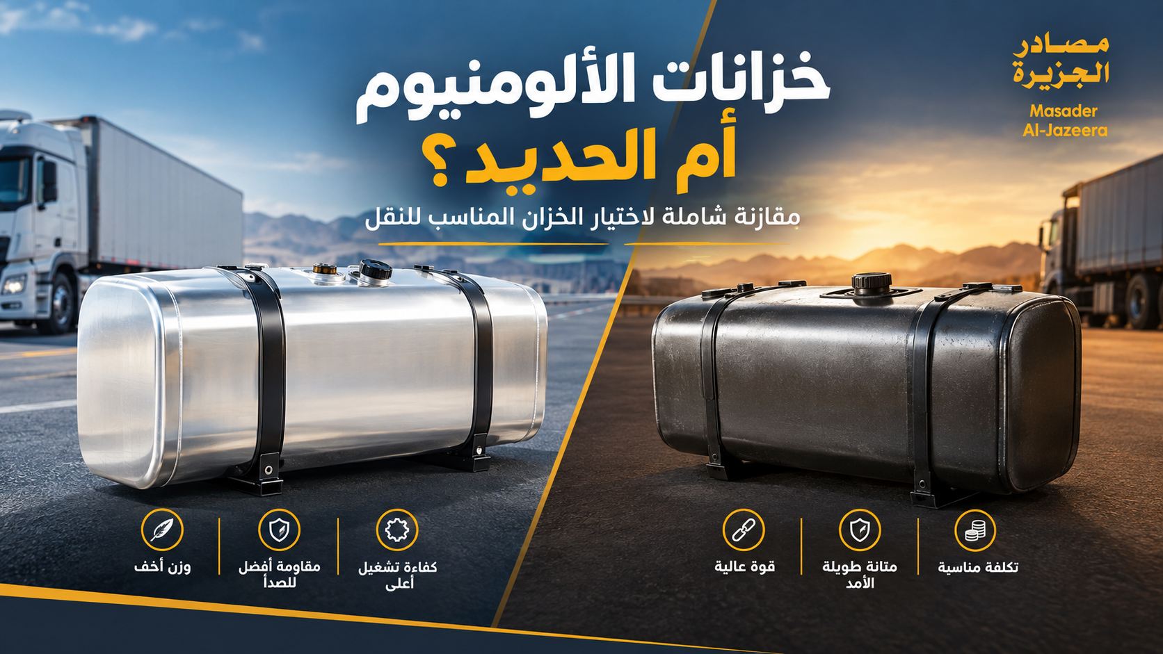 خزانات الألومنيوم أم الحديد؟ مقارنة شاملة لاختيار الخزان المناسب للنقل